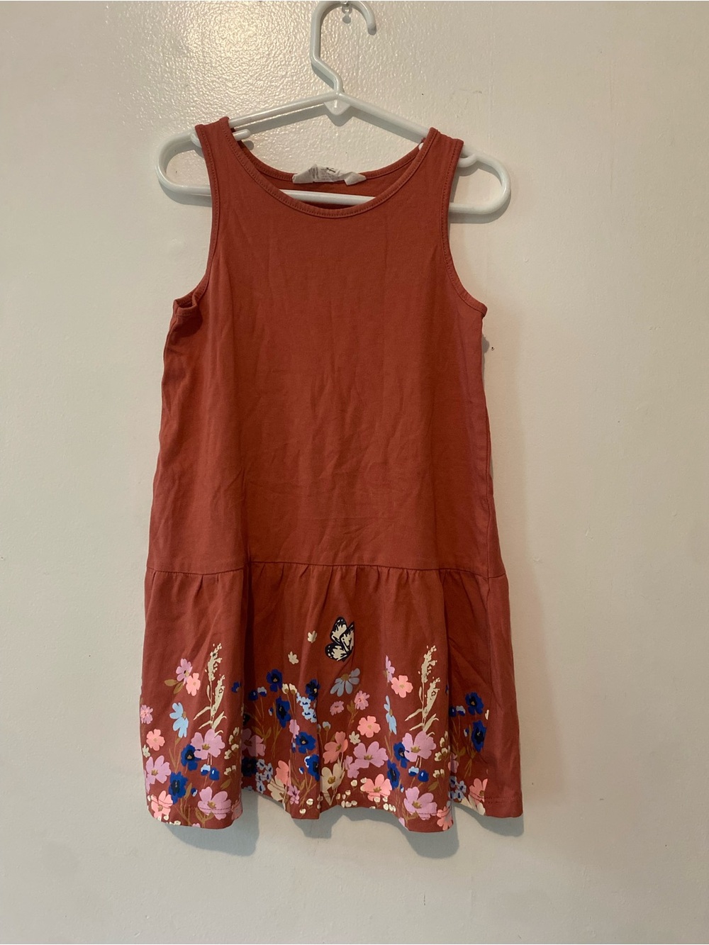 H&M rust orange crew neck tee